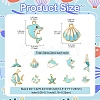 20Pcs 10 Styles Sea Animal Alloy Enamel Pendants ENAM-YW0004-35-3