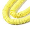 Flat Round Handmade Polymer Clay Beads CLAY-R067-10mm-22-4