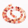 Natural Carnelian Bead Strands G-K153-B20-8mm-2