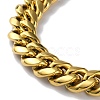 Ion Plating(IP) 304 Stainless Steel Cuban Link Chain Necklaces NJEW-P288-12G-3