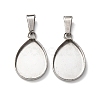 304 Stainless Steel Pendant Cabochon Settings STAS-D379-01A-P-1