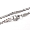 Non-Tarnish 304 Stainless Steel Snake Chain Necklaces NJEW-F195-02B-P-1