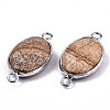 Natural Picasso Jasper Links/Connectors G-T131-102-17-3