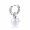 ABS Plastic Pearl Dangle Hoop Earrings EJEW-N011-106P-3