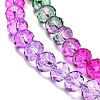 Transparent Painted Glass Beads Strands X1-DGLA-A034-T8mm-A06-3