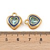 304 Stainless Steel Enamel Pendants STAS-C158-15G-06-3
