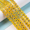 Handmade Evil Eye Lampwork Beads Strands LAMP-F023-B11-2