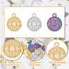 18Pcs 3 Colors 304 Stainless Steel Pendants STAS-DC0013-14-4