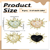8Pcs 4 Colors Alloy Pendants FIND-LP0005-72G-2