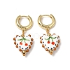 Brass Hoop Dangle Earrings KK-CBA8324-26G-03-4