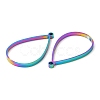 304 Stainless Steel Open Back Bezel Teardrop Pendants STAS-Z040-11A-RC-2