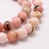 Round Natural Pink Opal Beads Strands G-K071-8mm-3