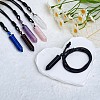 Natural Rose Quartz Bullet Pendant Necklace JN1043F-4