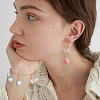 90Pcs 9 Colors Two Tone Spray Painted Glass Pendants GLAA-GA0001-26-6