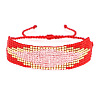 Bohemian Style Glass Seed Beaded Braided Bead Bracelets for Womem TH7948-2-1
