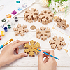 BENECREAT 9Pcs 3 Style Snowflake MDF Wood Blank Display Decorations AJEW-BC0002-07-3