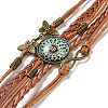 PU Leather Multi-strand Bracelet MAND-PW0001-40B-4