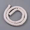 Flat Round Handmade Polymer Clay Beads LS-CLAY-R067-8.0mm-16-2