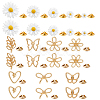 24Pcs 12 Style Resin & Alloy Brooches JEWB-GA00007-1