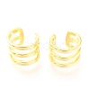 925 Sterling Silver Cuff Earrings EJEW-H124-12G-1