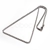Non-Tarnish 304 Stainless Steel Rope Chains Necklace STAS-L142-04-2