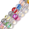 Electroplated Synthetic Moonstone Beads Strands G-C131-A01-01-1
