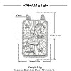 304 Stainless Steel Pendants STAS-OY014-84P-2