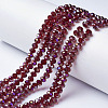Electroplate Transparent Glass Beads Strands EGLA-A034-T2mm-F16-1