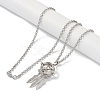 Brass Pendant Necklaces NJEW-G089-14B-P-2
