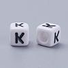 Acrylic Horizontal Hole Letter Beads PL37C9308-K-2