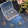 8Pcs 8 Colors Brass Micro Pave Clear Cubic Zirconia Glass Pendants KK-BBC0003-79-7