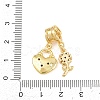 Brass Micro Pave Cubic Zirconia Pendants KK-Z151-11G-3