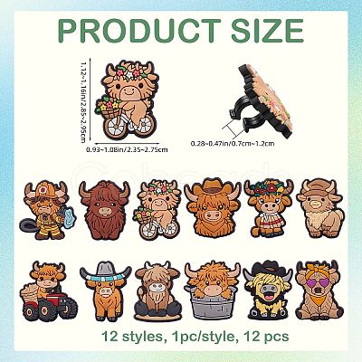 12Pcs PVC Shoe Buckle AJEW-SZ0002-81D-1