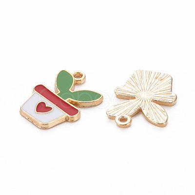 Alloy Enamel Pendants ENAM-S121-175B-RS-1