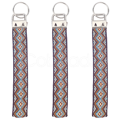 Iron with Polyester Inwrought Keychain KEYC-WH20054-011C-1