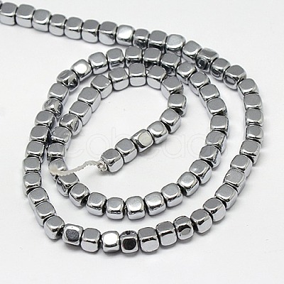 Electroplate Non-magnetic Synthetic Hematite Beads Strands G-J172-2x2mm-02-1