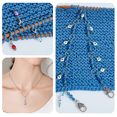 Knitting Row Counter Chains & Locking Stitch Markers Kits HJEW-AB00487-1