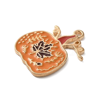 Thanksgiving Day Golden Tone Alloy Enamel Pendants X-ENAM-M002-02I-G-1