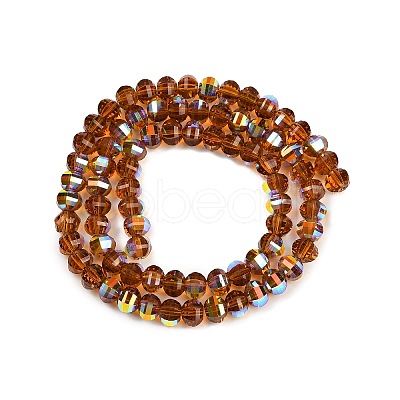 Electroplate Transparent Glass Beads Strands EGLA-B011-08A-AB09-1