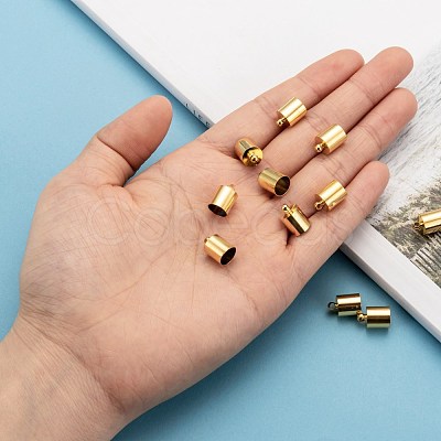 Brass Cord Ends KK-D219-12x8-G-1