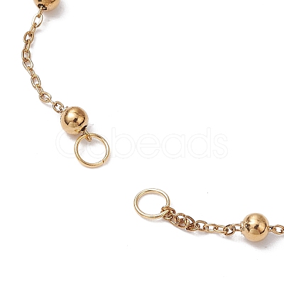304 Stainless Steel Ball Link Chain Bracelet Making AJEW-JB01305-01-1