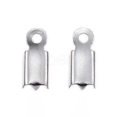 Tarnish Resistant 304 Stainless Steel Folding Crimp Ends STAS-F040-45-P-1