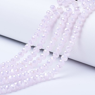 Electroplate Glass Beads Strands EGLA-A034-J4mm-B04-1