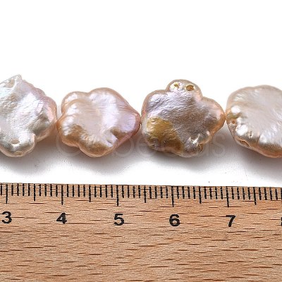 Natural Baroque Keshi Pearl Beads Strands PEAR-P064-07B-02B-1