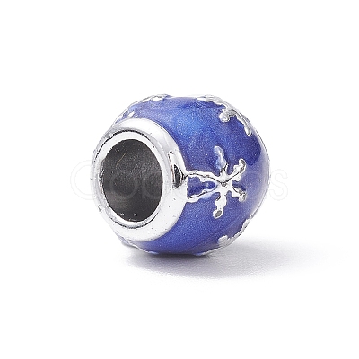 Christmas Theme Alloy Enamel European Beads MPDL-Q213-22P-1