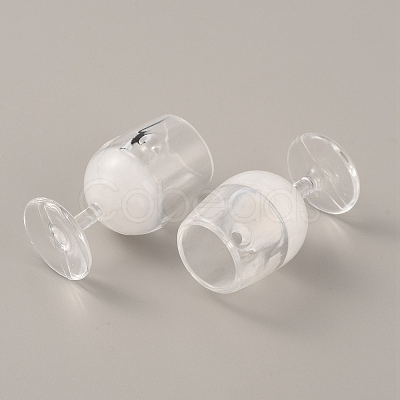 Transparent Resin Pendants RESI-WH0026-48I-1