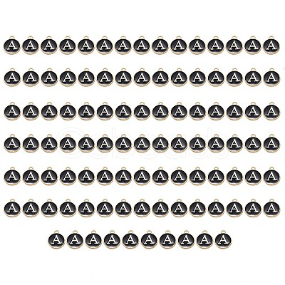 Golden Plated Enamel Alloy Charms ENAM-SZ0001-26B-A-1