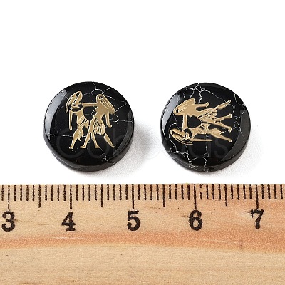Dyed Black Synthetic Turquoise Beads G-F775-B12-1