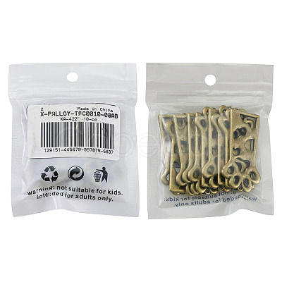 Open Back Bezel Pendants X-PALLOY-TAC0010-08AB-1