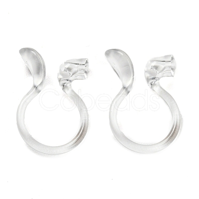 Resin Clip-on Earring Findings FIND-H046-15-1